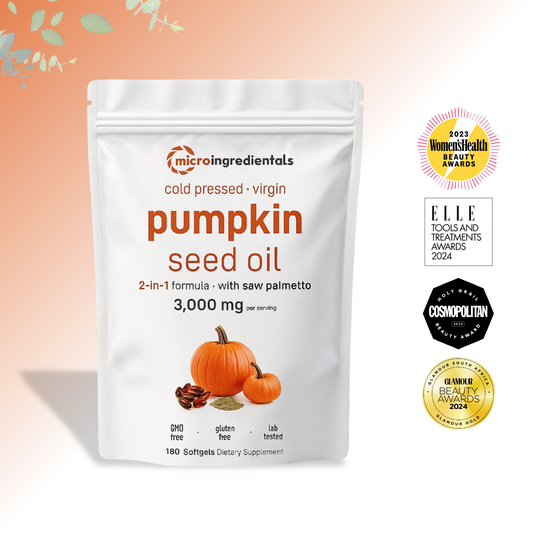 Pumpkin Seed Oil with Saw Palmetto 180 Softgels| 3000 Mg Herbal Supplement